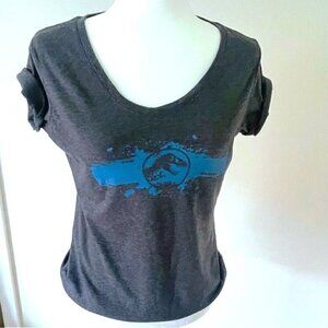 Jurassic World Top T-Shirt Women Size M - Dark Gray - Universal Studios